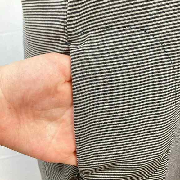 NWT Toad & Co Dress Womens Sz M Black Gray Striped Stretch Knit Tank‎ - Picture 5 of 13